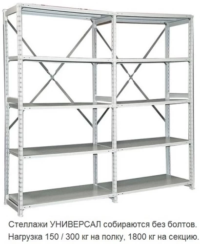 Стеллаж металлический ТСУ 4.15.3 (3000х1560х600) 8