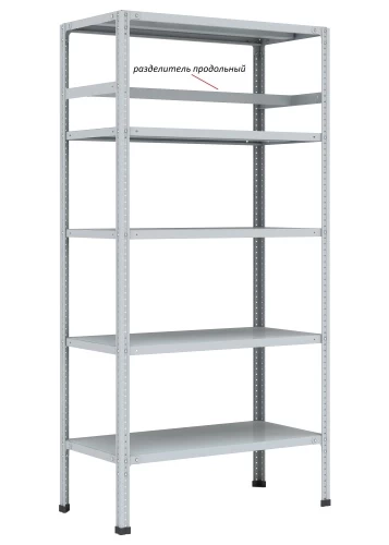 Стеллаж металлический Титан МС-750 2000x1200x600/6