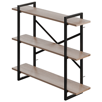 Полка навесная GUTTA 780х920х250 (3 полки) черный/эвок Полка навесная GUTTA 780х920х250 (3 полки) черный/эвок